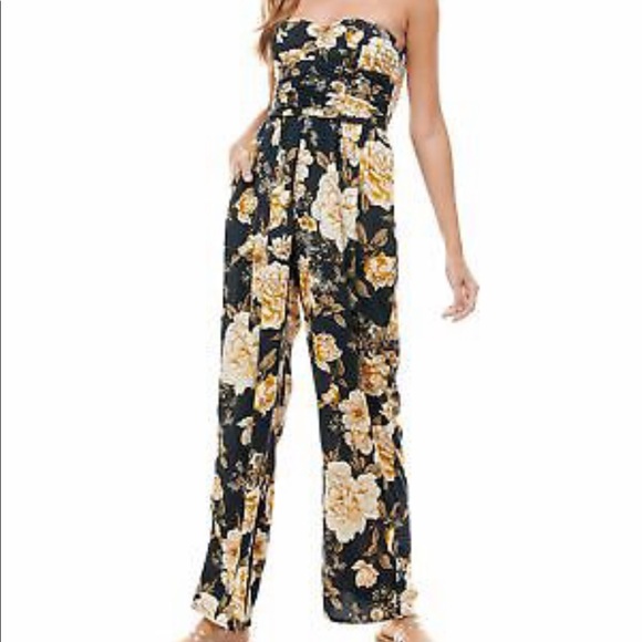 As U Wish Pants - Floral Jumpsuit